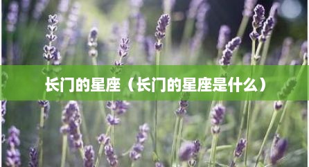 长门的星座（长门的星座是什么）