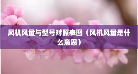 风机风量与型号对照表图（风机风量是什么意思）