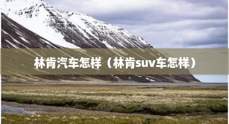 林肯汽车怎样（林肯suv车怎样）