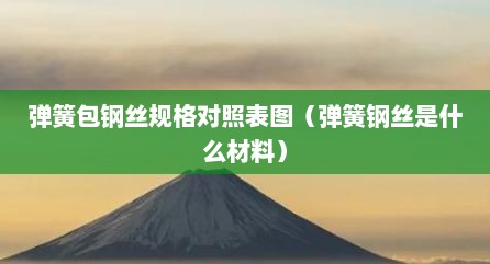 弹簧包钢丝规格对照表图（弹簧钢丝是什么材料）