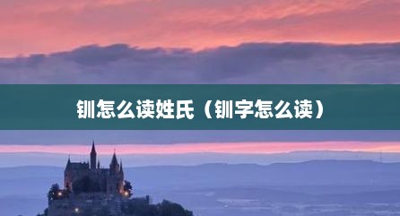 钏怎么读姓氏（钏字怎么读）