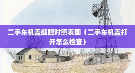 二手车机盖缝隙对照表图（二手车机盖打开怎么检查）
