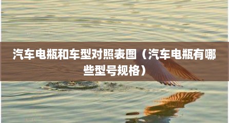 汽车电瓶和车型对照表图（汽车电瓶有哪些型号规格）