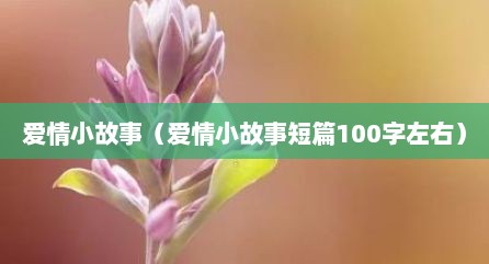 爱情小故事（爱情小故事短篇100字左右）