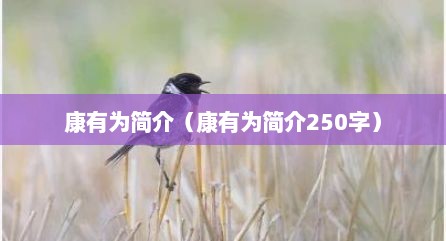 康有为简介（康有为简介250字）