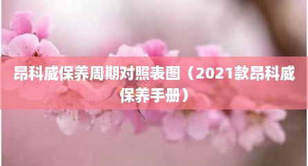 昂科威保养周期对照表图（2021款昂科威保养手册）