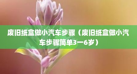 废旧纸盒做小汽车步骤（废旧纸盒做小汽车步骤简单3一6岁）