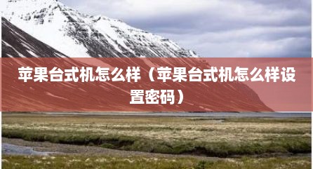 苹果台式机怎么样（苹果台式机怎么样设置密码）