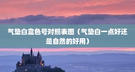 气垫白盒色号对照表图（气垫白一点好还是自然的好用）