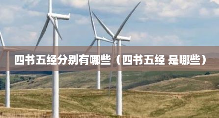 四书五经分别有哪些（四书五经 是哪些）