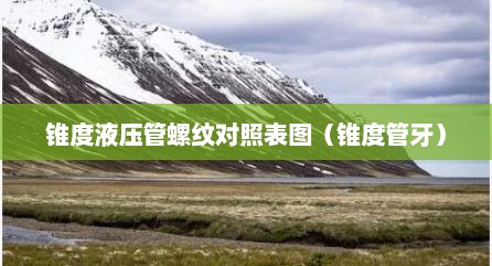 锥度液压管螺纹对照表图（锥度管牙）