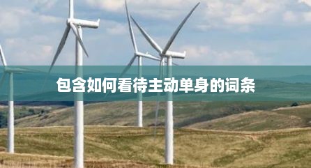 包含如何看待主动单身的词条