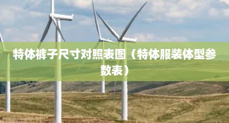 特体裤子尺寸对照表图（特体服装体型参数表）