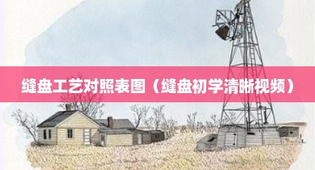 缝盘工艺对照表图（缝盘初学清晰视频）