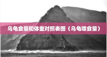 乌龟食量和体重对照表图（乌龟喂食量）