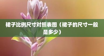 裙子比例尺寸对照表图（裙子的尺寸一般是多少）