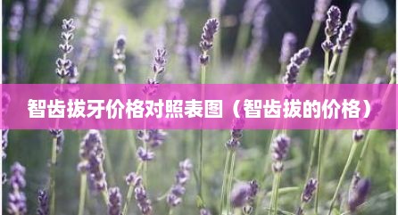 智齿拔牙价格对照表图（智齿拔的价格）