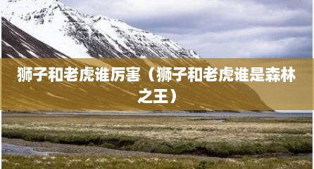 狮子和老虎谁厉害（狮子和老虎谁是森林之王）