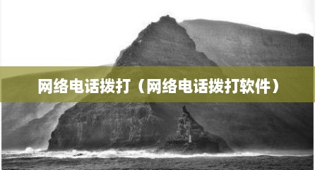 网络电话拨打（网络电话拨打软件）