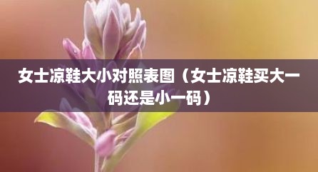 女士凉鞋大小对照表图（女士凉鞋买大一码还是小一码）