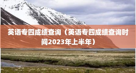 英语专四成绩查询（英语专四成绩查询时间2023年上半年）