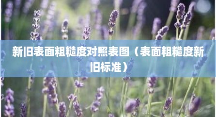 新旧表面粗糙度对照表图（表面粗糙度新旧标准）