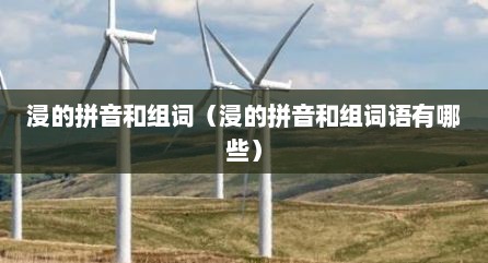 浸的拼音和组词（浸的拼音和组词语有哪些）