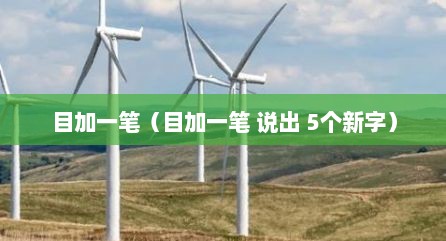 目加一笔（目加一笔 说出 5个新字）