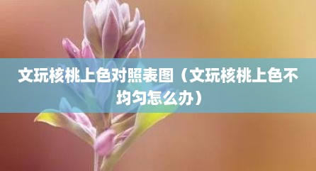 文玩核桃上色对照表图（文玩核桃上色不均匀怎么办）