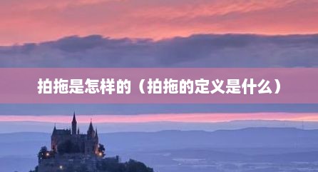 拍拖是怎样的（拍拖的定义是什么）