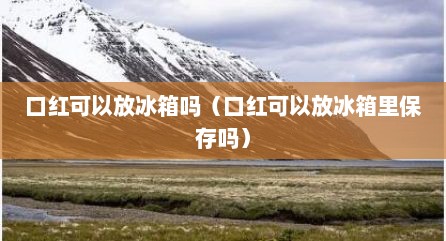口红可以放冰箱吗（口红可以放冰箱里保存吗）