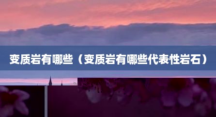 变质岩有哪些（变质岩有哪些代表性岩石）