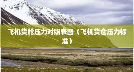 飞机货舱压力对照表图（飞机货仓压力标准）