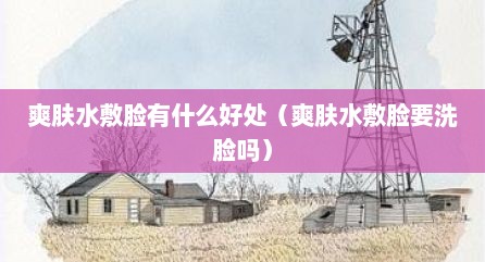 爽肤水敷脸有什么好处（爽肤水敷脸要洗脸吗）