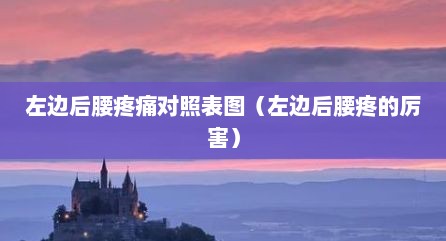 左边后腰疼痛对照表图（左边后腰疼的厉害）