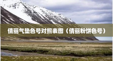 倩丽气垫色号对照表图（倩丽粉饼色号）