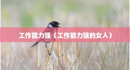 工作能力强（工作能力强的女人）