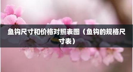 鱼钩尺寸和价格对照表图（鱼钩的规格尺寸表）
