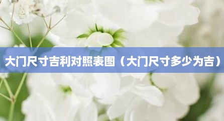 大门尺寸吉利对照表图（大门尺寸多少为吉）