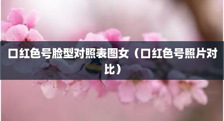 口红色号脸型对照表图女（口红色号照片对比）