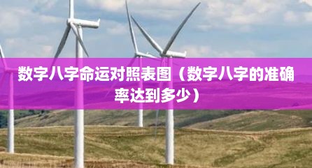 数字八字命运对照表图（数字八字的准确率达到多少）