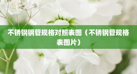 不锈钢钢管规格对照表图（不锈钢管规格表图片）