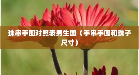 珠串手围对照表男生图（手串手围和珠子尺寸）