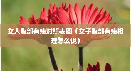 女人腹部有痣对照表图（女子腹部有痣相理怎么说）