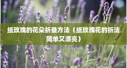 纸玫瑰的花朵折叠方法（纸玫瑰花的折法简单又漂亮）