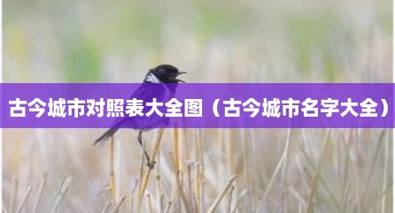 古今城市对照表大全图（古今城市名字大全）