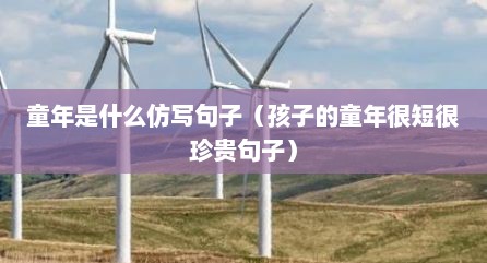 童年是什么仿写句子（孩子的童年很短很珍贵句子）