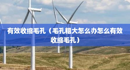 有效收缩毛孔（毛孔粗大怎么办怎么有效收缩毛孔）