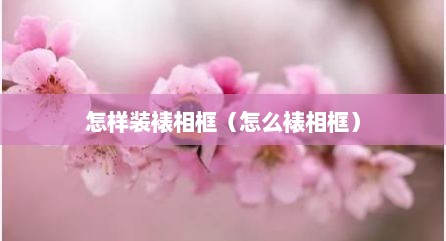 怎样装裱相框（怎么裱相框）