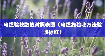 电缆验收数值对照表图（电缆线验收方法验收标准）